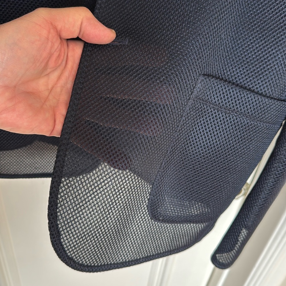 Alessandro perforated nylon sport-coat.